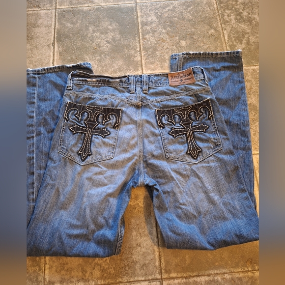 Affliction Denim Killers Men's Jeans size 36x34 y2k vintage - Picture 2 of 8